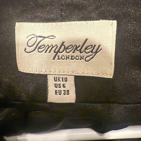 Temperly London Embellished Silk Dress Size 6 Y2K Vintage Bohemian Glamour - Picture 4 of 5